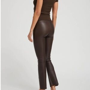 SPRWMN LEATHER CROP FLARE